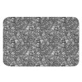 Grey And White Totem Pattern Print Indoor Door Mat