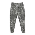 Grey And White Totem Pattern Print Jogger Pants