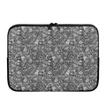 Grey And White Totem Pattern Print Laptop Sleeve