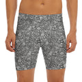 Grey And White Totem Pattern Print Men's Long Boxer Briefs