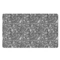 Grey And White Totem Pattern Print Polyester Doormat