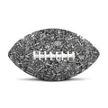 Grey And White Totem Pattern Print Rugby Ball