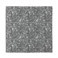 Grey And White Totem Pattern Print Silk Bandana