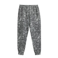 Grey And White Totem Pattern Print Sweatpants