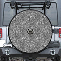 Grey And White Totem Pattern Print Tire Cover With Camera Hole