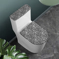 Grey And White Totem Pattern Print Toilet Lid And Tank Cover Set
