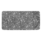 Grey And White Totem Pattern Print Towel