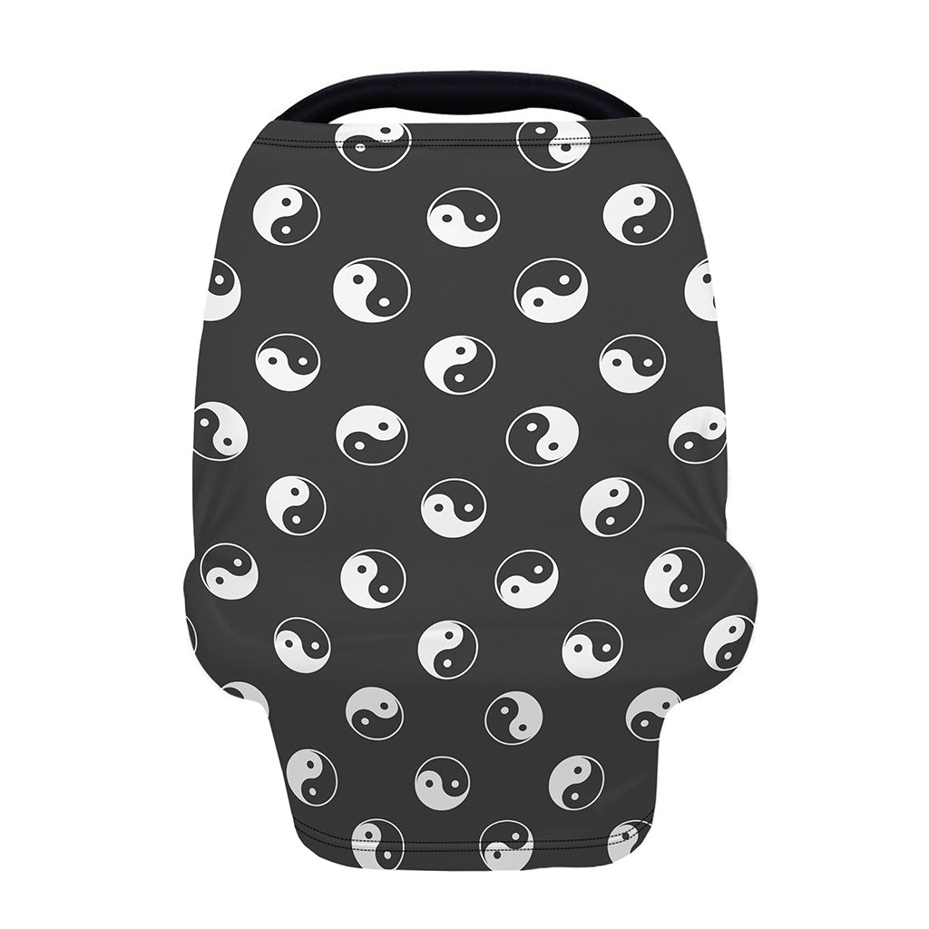 Grey And White Yin Yang Pattern Print Baby Seat Cover