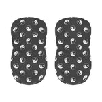 Grey And White Yin Yang Pattern Print Bar Stool Covers