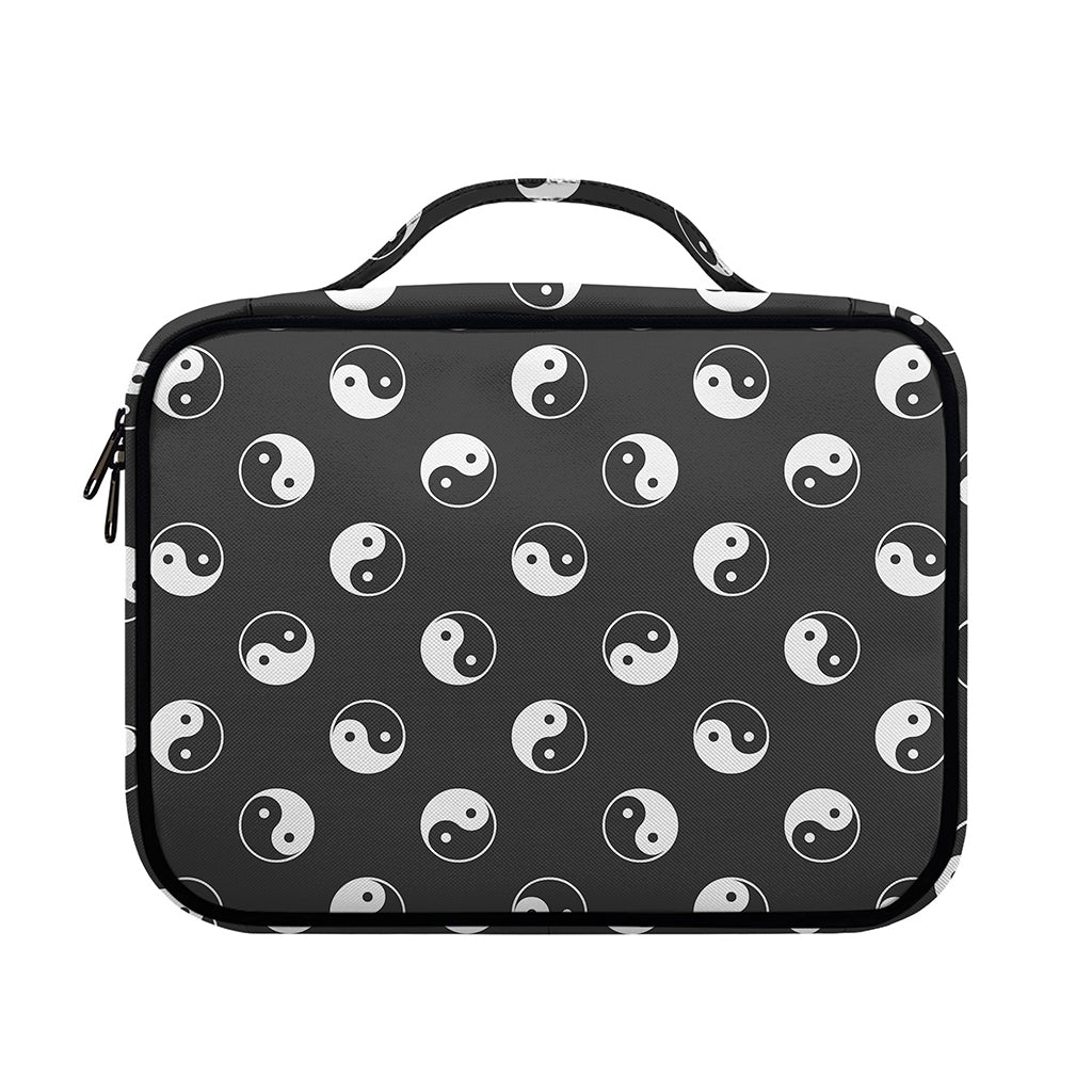 Grey And White Yin Yang Pattern Print Briefcase Bible Bag
