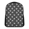 Grey And White Yin Yang Pattern Print Casual Backpack