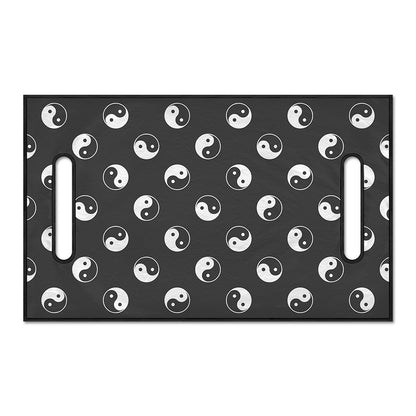 Grey And White Yin Yang Pattern Print Golf Cart Seat Cover