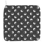 Grey And White Yin Yang Pattern Print Hand Towel