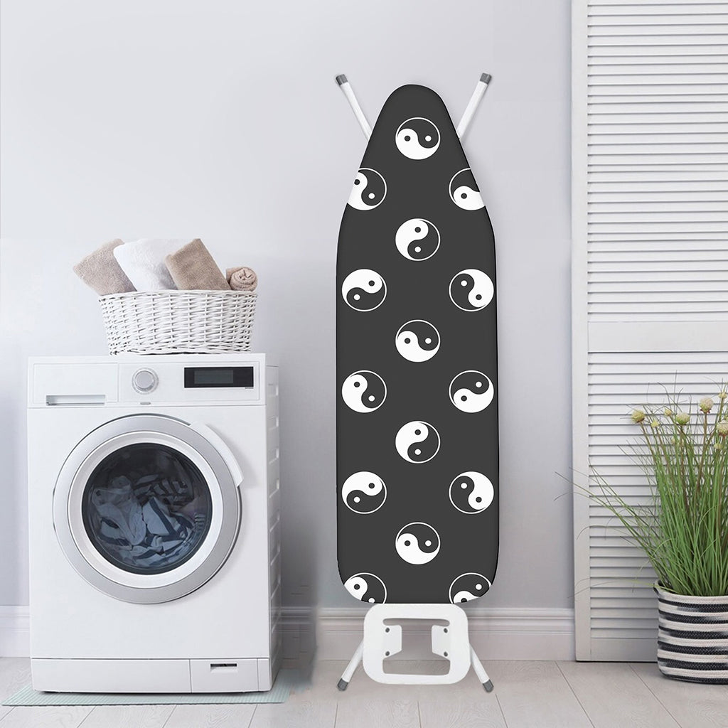 Grey And White Yin Yang Pattern Print Ironing Board Cover