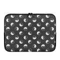 Grey And White Yin Yang Pattern Print Laptop Sleeve