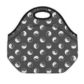 Grey And White Yin Yang Pattern Print Neoprene Lunch Bag