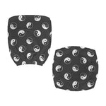 Grey And White Yin Yang Pattern Print Office Chair Cover