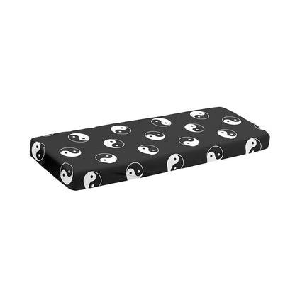 Grey And White Yin Yang Pattern Print Piano Keyboard Cover