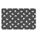 Grey And White Yin Yang Pattern Print Polyester Doormat