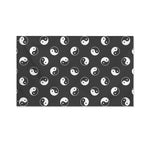 Grey And White Yin Yang Pattern Print Polyester Flag