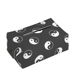 Grey And White Yin Yang Pattern Print Rectangle Tissue Box Cover