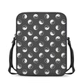 Grey And White Yin Yang Pattern Print Rectangular Crossbody Bag