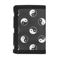 Grey And White Yin Yang Pattern Print Trifold Wallet
