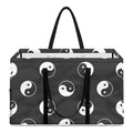 Grey And White Yin Yang Pattern Print Utility Tote Bag