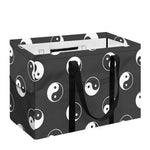 Grey And White Yin Yang Pattern Print Utility Tote Bag