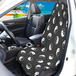 Grey And White Yin Yang Pattern Print Waterproof Car Seat Cover