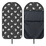 Grey And White Yin Yang Pattern Print Waterproof Car Seat Cover