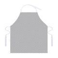 Grey And White Zigzag Pattern Print Adjustable Apron