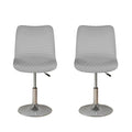 Grey And White Zigzag Pattern Print Bar Stool Covers
