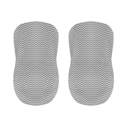 Grey And White Zigzag Pattern Print Bar Stool Covers