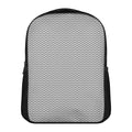 Grey And White Zigzag Pattern Print Casual Backpack