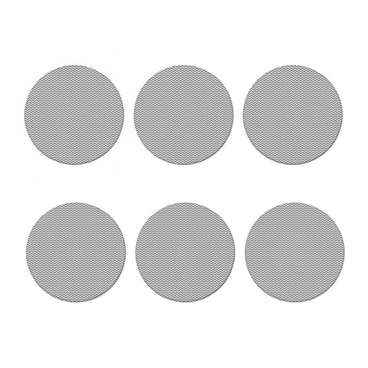 Grey And White Zigzag Pattern Print Coaster Set