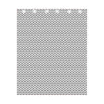 Grey And White Zigzag Pattern Print Curtain