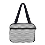 Grey And White Zigzag Pattern Print Double Strap Bible Bag