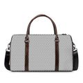 Grey And White Zigzag Pattern Print Duffel Bag