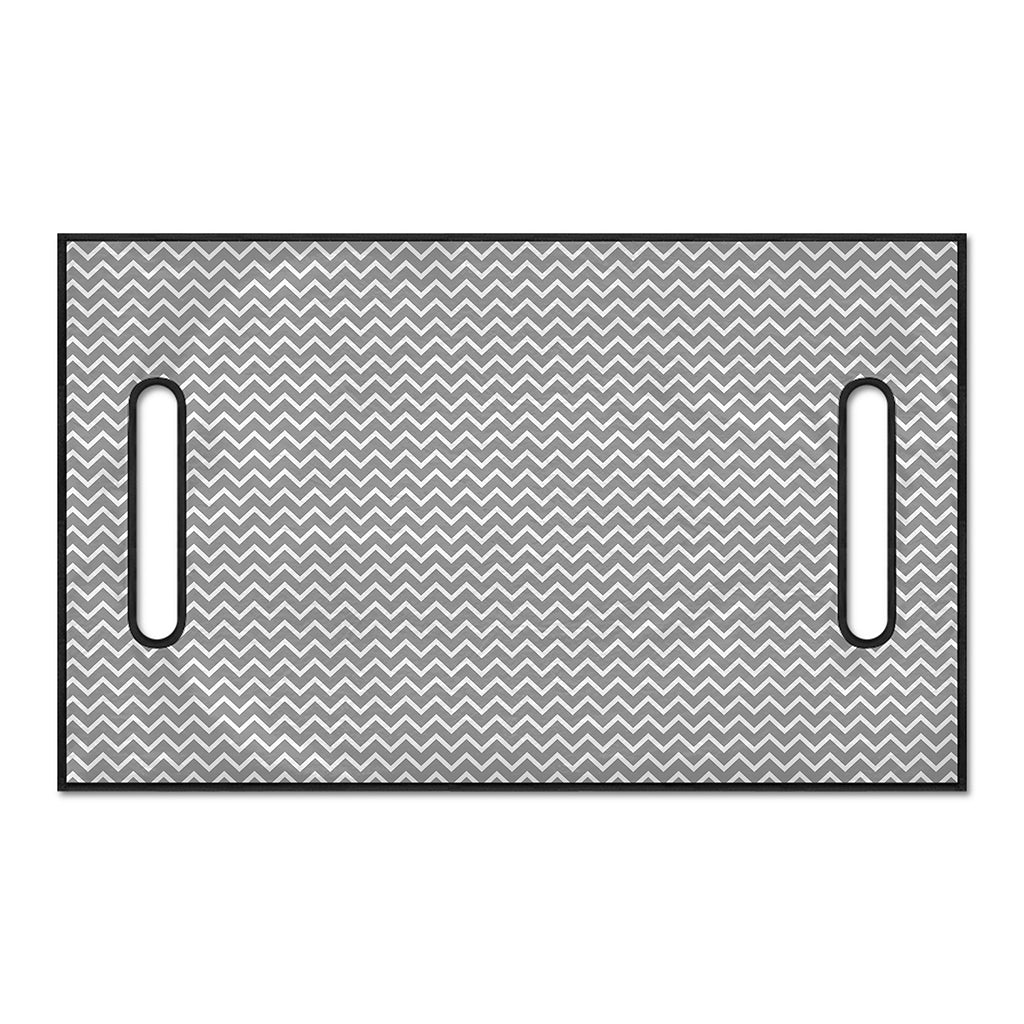 Grey And White Zigzag Pattern Print Golf Cart Seat Cover
