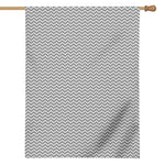 Grey And White Zigzag Pattern Print House Flag