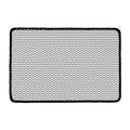 Grey And White Zigzag Pattern Print Kitchen Mat