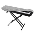 Grey And White Zigzag Pattern Print Piano Keyboard Cover