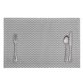 Grey And White Zigzag Pattern Print Placemat