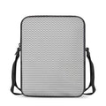 Grey And White Zigzag Pattern Print Rectangular Crossbody Bag