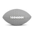 Grey And White Zigzag Pattern Print Rugby Ball
