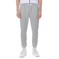 Grey And White Zigzag Pattern Print Joggers