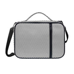 Grey And White Zigzag Pattern Print Shoulder Strap Bible Bag