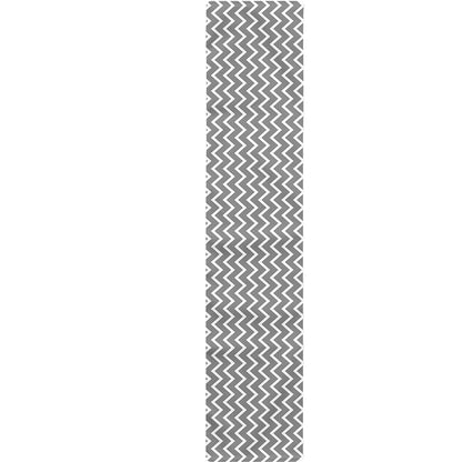 Grey And White Zigzag Pattern Print Table Runner