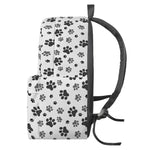 Grey Animal Paw Pattern Print Backpack